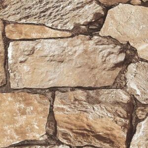 Vliesové tapety na zeď Roll in Stones J95508, štípaný kámen hnědý, rozměr 10,05 m x 0,53 m, Ugépa