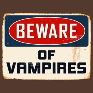 Retro cedule Beware of Vampires, rozměr 40 x 30 cm, IMPOL TRADE PT004T2