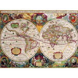 Retro cedule World Map, rozměr 40 x 30 cm, IMPOL TRADE PT108T2