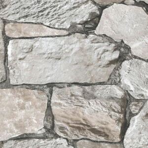 Vliesové tapety na zeď Roll in Stones J95509, štípaný kámen šedý, rozměr 10,05 m x 0,53 m, Ugépa