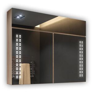 Zrcadlová skříňka LED Dub Sonoma SDS55