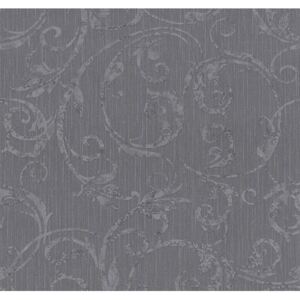 Vliesové tapety na zeď Graziosa 42119-50, ornament šedo-fialová, rozměr 10,05 m x 0,53 m, P+S International