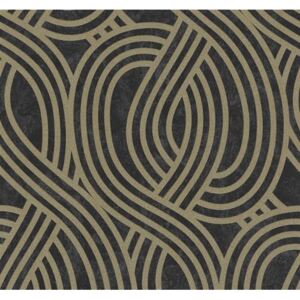Vliesové tapety na zeď Carat 13345-80, moderní vzor bronzový, rozměr 10,05 m x 0,53 m, P+S International