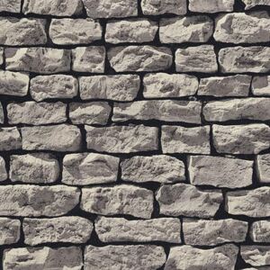 Vliesové tapety na zeď Wood´n Stone 90792-9, kámen šedý, rozměr 10,05 m x 0,53 m, A.S.Création