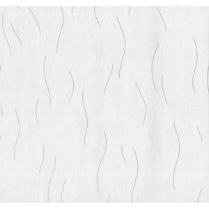 Vliesové tapety na zeď Einfach Schoner 13499-10, vlnovky bílo-šedé, rozměr 10,05 m x 0,53 m, P+S International