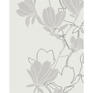 Vliesové tapety na zeď Summer Time 57801, květy šedo-stříbrné, rozměr 10,05 m x 0,53 m, MARBURG