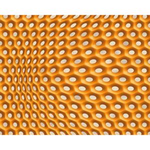 Vliesové tapety na zeď Harmony Mac Stopa 327074, 3D vzor oranžový, rozměr 10,05 m x 0,53 m, A.S.Création