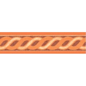 Samolepící bordura vlnovky oranžové, rozměr 10 m x 5,3 cm, IMPOL TRADE 53014
