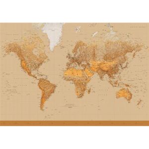 Fototapeta The World, rozměr 366 cm x 254 cm, fototapety mapa světa, W+G 00153