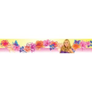Samolepící bordura Hannah Montana 301 s květy a motýli5 m x 10,6 cm IMPOL TRADE