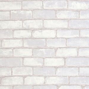 Vliesové tapety na zeď Bread & Butter 13558-10, cihla bílo-šedá, rozměr 10,05 m x 0,53 m, P+S International