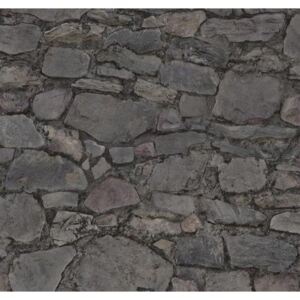 Vliesové tapety na zeď Einfach Schoner 3 02518-30, kámen fialovo-černý, rozměr 10,05 m x 0,53 m, P+S International