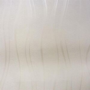 Vinylové tapety na zeď 0993230, rozměr 10,05 m x 0,53 m, vlnovky bílé s perletí, P+S International