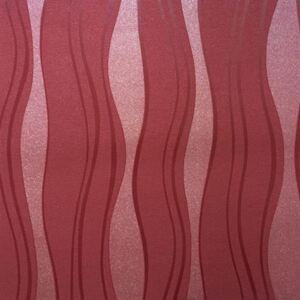 Vliesové tapety na zeď 13191-40, vlnovky červené, rozměr 10,05 m x 0,53 m, P+S International