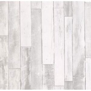 Vliesové tapety na zeď Collage 42504-30, dřevěná stěna šedá, rozměr 10,05 m x 0,53 m, P+S International