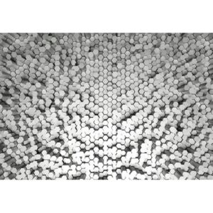 Fototapety, rozměr 368 cm x 254 cm, 3D hexagony bílé, W+G 5021-4P-1