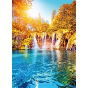 Fototapety, rozměr 184 cm x 254 cm, vodopád a jezero v Chorvatsku, W+G 5030-2P-1