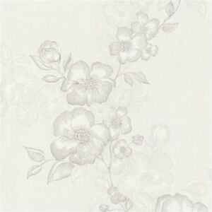 Luxusní vliesové tapety na zeď G.M.Kretschmer Deluxe 41002-10, květy bílo-krémové, rozměr 10,05 m x 0,53 m, P+S International