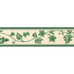 Samolepící bordura 50039, rozměr 5 m x 5 cm, réva zelená, IMPOL TRADE