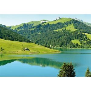 Fototapety, rozměr 368 cm x 254 cm, Švýcarské horské jezero, W+G 5186-4P-1