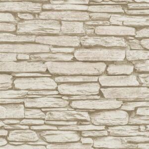 Vliesové tapety na zeď Belinda 6721-30, kámen ukládaný hnědý, rozměr 10,05 m x 0,53 m, Novamur