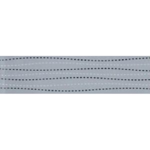 Samolepící bordura 50049, rozměr 5 m x 5 cm, vlnovky šedé, IMPOL TRADE