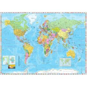 Fototapety, rozměr 254 cm x 184 cm, mapa světa, Sunny Decor SD055