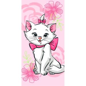 Jerry Fabrics Osuška Marie Cat "Pink flower" - 70x140 cm