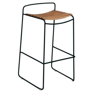 Černá dřevěná stohovatelná zahradní barová židle Fermob Surprising 86 cm