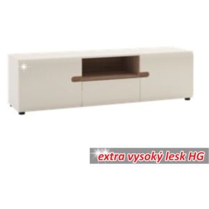 RTV stolek v luxusní bílé barvě ve vysokém lesku TK026 TYP 50