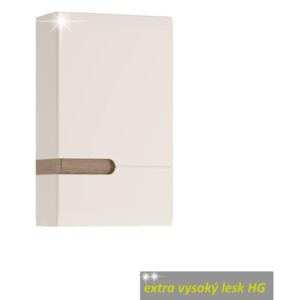 Skříňka horní pravé provedení v luxusní bílé barvě ve vysokém lesku TK026 TYP 157