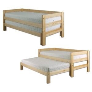 Dřevěná výsuvná postel 90x200 cm s možností výběru moření typ KL134 KN095