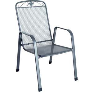 Stohovatelná židle z tahokovu, tmavě šedá MWH Savoy 879000