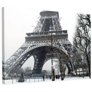 CARO Obraz na plátně - Eiffel Tower In The Winter 40x30 cm