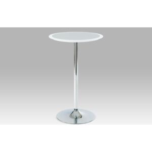 Barový stůl bílo-stříbrný plastový AUB-6050 WT