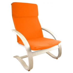 Pohodlné relaxační křeslo v oranžové barvě F190