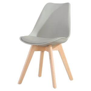 Pohodlná jídelní židle v ergonomickém tvaru v šedé barvě KN266