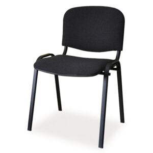 Čalouněná konferenční židle, černá KN046