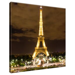Obraz na plátně Paříž Eiffelova věž v noci 30x30cm 135A_1AI