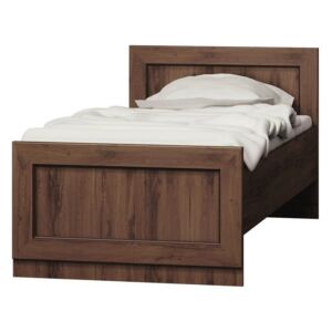 Dřevěná postel 90x200 cm v moderním dekoru dub lefkas typ T21 KN079