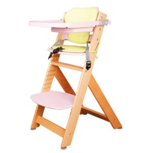 Židle dětská rostoucí přírodní barva růžová