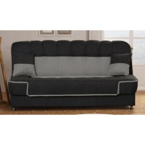 Rozkládací pohodlná pohovka s úložným prostorem v šedých barvách KN330