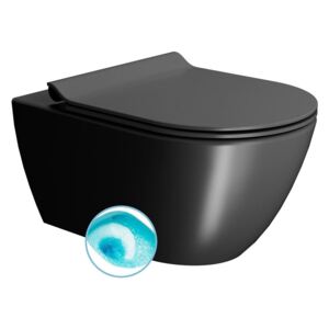 GSI GSI PURA WC závěsné, splachování SWIRLFLUSH, 55x36 cm, černá dual-mat