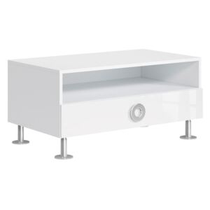 Televizní stolek v provedení bílá alpská a bílý lesk RTV1S/10/5 W002