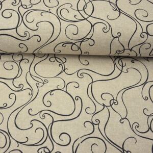 Metráž dekorační látka - Bavlna Wilson - černá