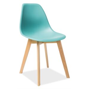 Jídelní židle - MORIS, různé barvy na výběr Sedák: mátový (plast)