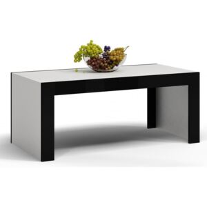 EmaHome Konferenční stolek DEKO D1 - bílý/černý lesk