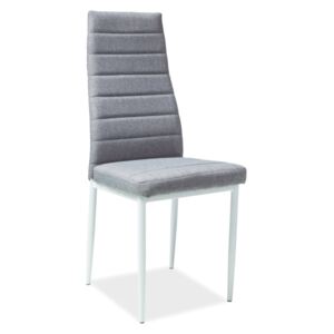 Jídelní židle - H-266, bílé nohy, různé barvy na výběr Čalounění: šedá (tap.06)