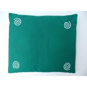 S radostí - vlastní výroba Pohankový polštář na spaní zelený se spirálama Velikost: 50 x 65 cm