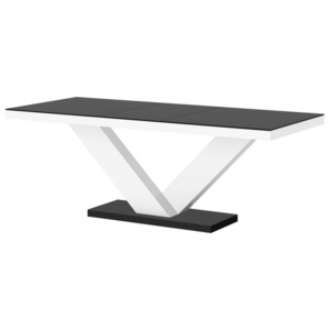Jídelní stůl VICTORIA MAT, černo/bílý (Moderní jídelní stůl)